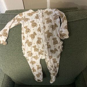 Adorable Teddy Bear waffle knit sleeper